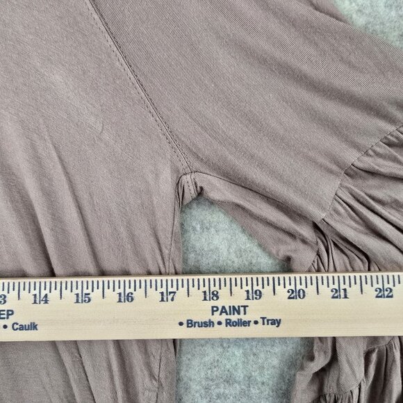 Womens S Blush Bell Sleeve Top Rayon/Spandex Small - Picture 7 of 7